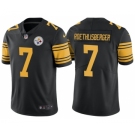 Men Pittsburgh Steelers #7 Ben Roethlisberger Black Color Rush Limited Jersey