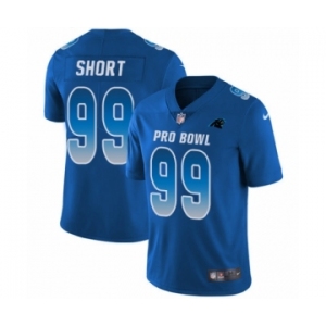 Men's Carolina Panthers #99 Kawann Short Limited Royal Blue NFC 2019 Pro Bowl Football Jersey