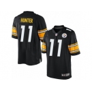 Men's Nike Pittsburgh Steelers #11 Justin Hunter Limited Black Team Color NFL Jersey