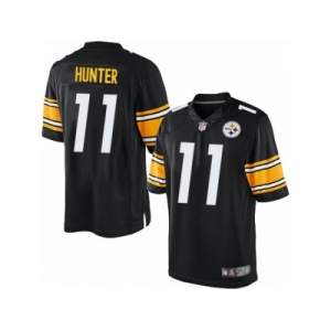 Men's Nike Pittsburgh Steelers #11 Justin Hunter Limited Black Team Color NFL Jersey