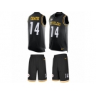 Men's Nike Pittsburgh Steelers #14 Sammie Coates Limited Black Tank Top Suit NFL Jersey