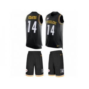 Men's Nike Pittsburgh Steelers #14 Sammie Coates Limited Black Tank Top Suit NFL Jersey