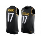 Men's Nike Pittsburgh Steelers #17 Eli Rogers Limited Black Player Name & Number Tank Top NFL Jersey