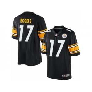 Men's Nike Pittsburgh Steelers #17 Eli Rogers Limited Black Team Color NFL Jersey