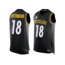 Men's Nike Pittsburgh Steelers #18 Zach Mettenberger Limited Black Player Name & Number Tank Top NFL Jersey