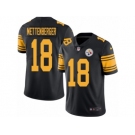 Men's Nike Pittsburgh Steelers #18 Zach Mettenberger Limited Black Rush NFL Jersey