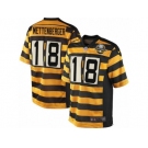 Men's Nike Pittsburgh Steelers #18 Zach Mettenberger Limited Yellow Black Alternate 80TH Anniversary Throwback NFL Jersey