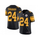 Men's Nike Pittsburgh Steelers #24 Coty Sensabaugh Limited Black Rush NFL Jersey