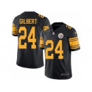 Men's Nike Pittsburgh Steelers #24 Justin Gilbert Limited Black Rush NFL Jersey