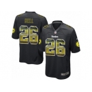 Men's Nike Pittsburgh Steelers #26 Le'Veon Bell Limited Black Strobe NFL Jersey