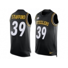 Men's Nike Pittsburgh Steelers #39 Daimion Stafford Limited Black Player Name & Number Tank Top NFL Jersey