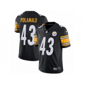 Men's Nike Pittsburgh Steelers #43 Troy Polamalu Vapor Untouchable Limited Black Team Color NFL Jersey