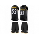 Men's Nike Pittsburgh Steelers #52 Mike Webster Limited Black Tank Top Suit NFL Jersey