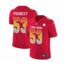 Men's Nike Pittsburgh Steelers #53 Maurkice Pouncey Limited Red AFC 2019 Pro Bowl NFL Jersey