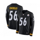 Men's Nike Pittsburgh Steelers #56 Anthony Chickillo Limited Black Therma Long Sleeve NFL Jersey