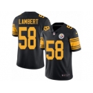 Men's Nike Pittsburgh Steelers #58 Jack Lambert Limited Black Rush NFL Jersey