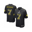 Men's Nike Pittsburgh Steelers #7 Ben Roethlisberger Limited Black Strobe NFL Jersey