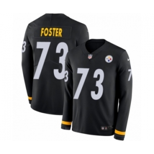 Men's Nike Pittsburgh Steelers #73 Ramon Foster Limited Black Therma Long Sleeve NFL Jersey