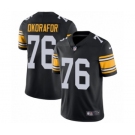 Men's Nike Pittsburgh Steelers #76 Chukwuma Okorafor Black Alternate Vapor Untouchable Limited Player NFL Jersey