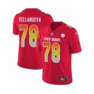 Men's Nike Pittsburgh Steelers #78 Alejandro Villanueva Limited Red AFC 2019 Pro Bowl NFL Jersey