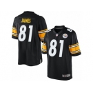 Men's Nike Pittsburgh Steelers #81 Jesse James Limited Black Team Color NFL Jersey