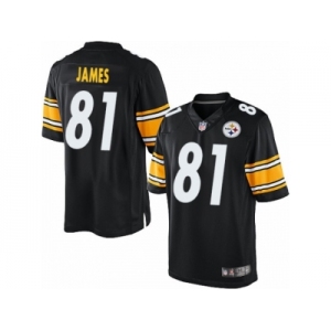 Men's Nike Pittsburgh Steelers #81 Jesse James Limited Black Team Color NFL Jersey