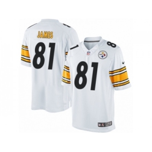 Men's Nike Pittsburgh Steelers #81 Jesse James Limited White NFL Jersey