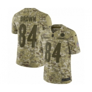 Men's Nike Pittsburgh Steelers #84 Antonio Brown Limited Camo 2018 Salute to Service NFL Jersey