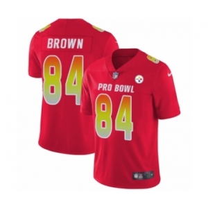 Men's Nike Pittsburgh Steelers #84 Antonio Brown Limited Red AFC 2019 Pro Bowl NFL Jersey