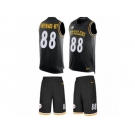 Men's Nike Pittsburgh Steelers #88 Darrius Heyward-Bey Limited Black Tank Top Suit NFL Jersey