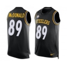 Men's Nike Pittsburgh Steelers #89 Vance McDonald Limited Black Player Name & Number Tank Top NFL Jersey