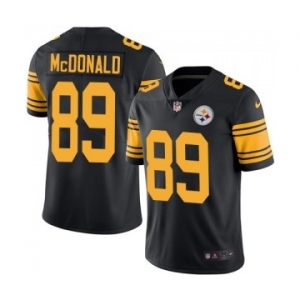 Men's Nike Pittsburgh Steelers #89 Vance McDonald Limited Black Rush Vapor Untouchable NFL Jersey