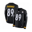 Men's Nike Pittsburgh Steelers #89 Vance McDonald Limited Black Therma Long Sleeve NFL Jersey