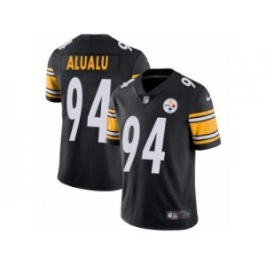 Men's Nike Pittsburgh Steelers #94 Tyson Alualu Vapor Untouchable Limited Black Team Color NFL Jersey