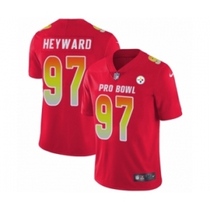 Men's Nike Pittsburgh Steelers #97 Cameron Heyward Limited Red AFC 2019 Pro Bowl NFL Jersey