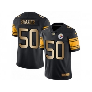 Men's Nike Steelers #50 Ryan Shazier Black Stitched NFL Limited Gold Rush Jersey