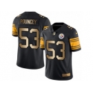 Men's Nike Steelers #53 Maurkice Pouncey Black Stitched NFL Limited Gold Rush Jersey