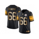 Men's Nike Steelers #66 David DeCastro Black Stitched NFL Limited Gold Rush Jersey