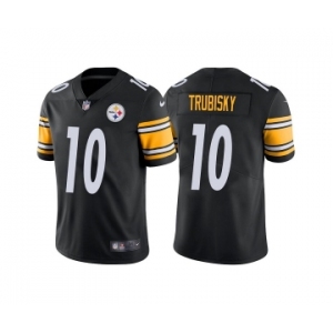 Men's Pittsburgh Steelers #10 Mitchell Trubisky Black Vapor Untouchable Limited Stitched Jersey