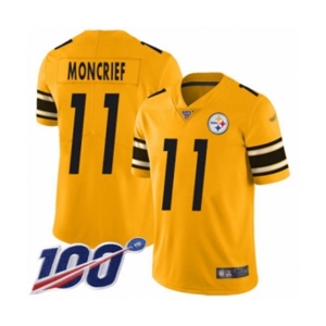 Men's Pittsburgh Steelers #11 Donte Moncrief Limited Gold Inverted Legend 100th Season Football Jersey