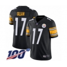 Men's Pittsburgh Steelers #17 Joe Gilliam Black Team Color Vapor Untouchable Limited Player 100th Season Football Jersey