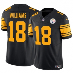 Men's Pittsburgh Steelers #18 Mike Williams Black 2024 F.U.S.E. Color Rush Limited Stitched Jersey