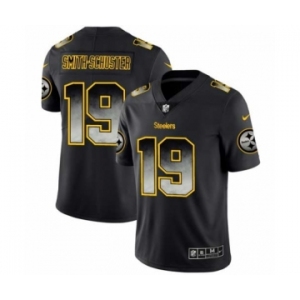 Men's Pittsburgh Steelers #19 JuJu Smith-Schuster Black Smoke Fashion Limited Jersey