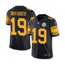 Men's Pittsburgh Steelers #19 JuJu Smith-Schuster Limited Black Rush Vapor Untouchable Football Jersey