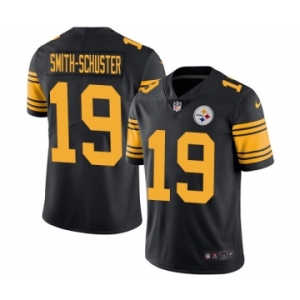 Men's Pittsburgh Steelers #19 JuJu Smith-Schuster Limited Black Rush Vapor Untouchable Football Jersey