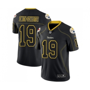 Men's Pittsburgh Steelers #19 JuJu Smith-Schuster Limited Lights Out Black Rush Football Jersey