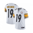 Men's Pittsburgh Steelers #19 JuJu Smith-Schuster White Vapor Untouchable Limited Player Football Jersey