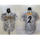 Men's Pittsburgh Steelers #2 Justin Fields 2024 Arctic Camo Salute To Service Stitched Baseball Jerseys