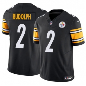Men's Pittsburgh Steelers #2 Mason Rudolph Black 2025 F.U.S.E. Vapor Untouchable Limited Football Stitched Jersey