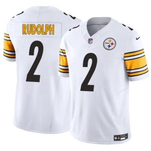 Men's Pittsburgh Steelers #2 Mason Rudolph White 2025 F.U.S.E. Vapor Untouchable Limited Football Stitched Jersey